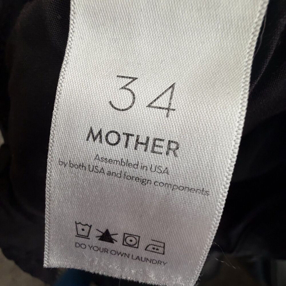 mother the mid rise dazzler ankle skinny black jeans not guilty wash 34 stretchy - Picture 8 of 9